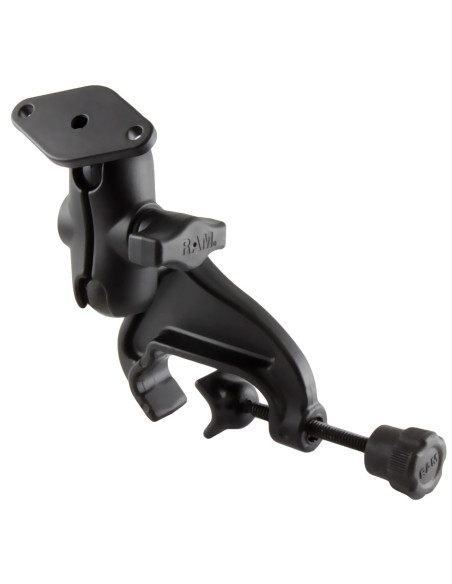 RAM® Double Ball Yoke Clamp Mount with Diamond Plate - Short