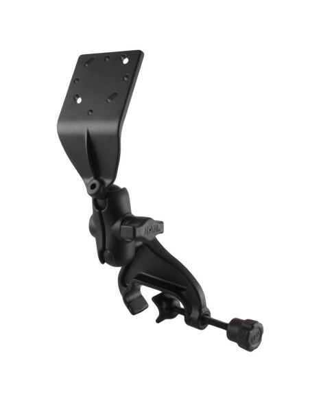 RAM® Double Ball Yoke Clamp Mount with Angled Extension Plate - Short