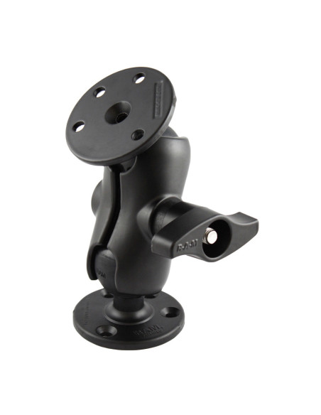RAM® Double Ball Mount with Two Large Round Plates - D Size Short