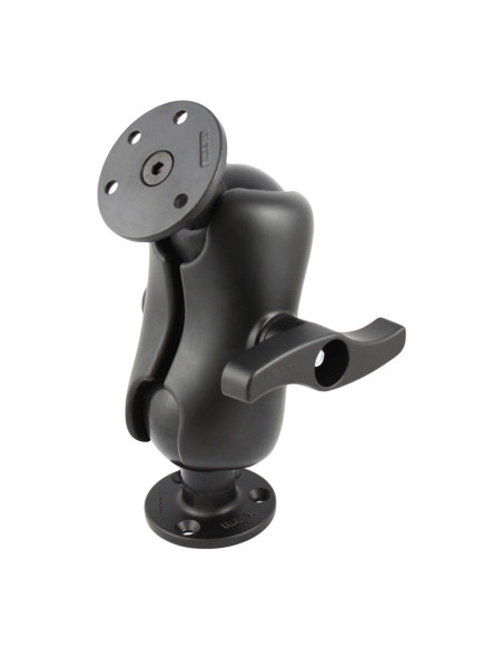 RAM® Double Ball Mount with Steel Reinforced Round Plates - E Size Short