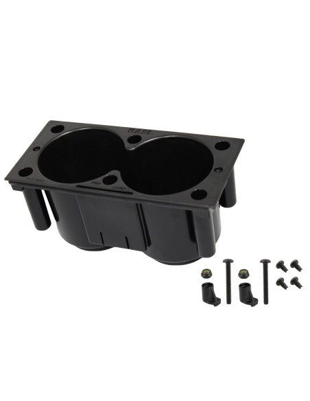 RAM® Tough-BoxT 4" Filler Dual Cup Holders RAM® Tough-BoxT 4" Filler Dual Cup Holders