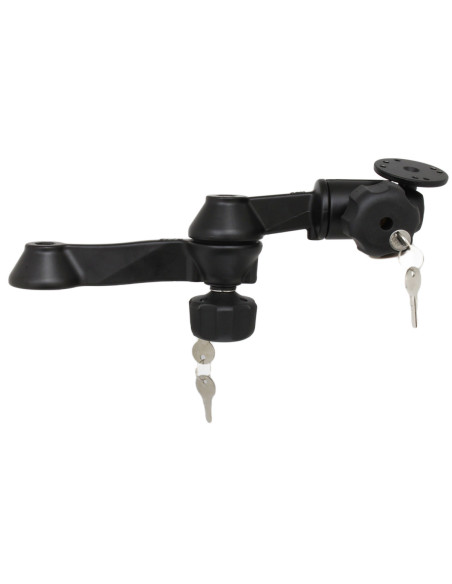 RAM® 12" Locking Double Swing Arm with Round Plate