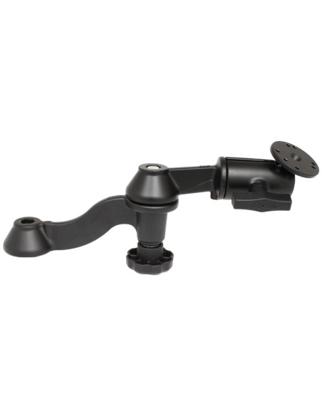 RAM® 12" Curved Double Swing Arm with Swivel Socket Arm & Round Plate RAM® 12" Curved Double Swing Arm with Swivel Socket Arm & Round Plate