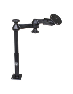 RAM® Tele-PoleT with 12" & 9" Poles, Swing Arms & Large Round Plate