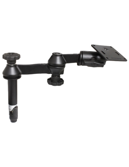 RAM® 4" Upper Pole with Double Swing Arms & 75x75mm VESA Plate RAM® 4" Upper Pole with Double Swing Arms & 75x75mm VESA Plate