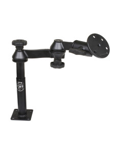 RAM® Tele-PoleT with 4" & 7" Poles, Swing Arms & Large Round Plate