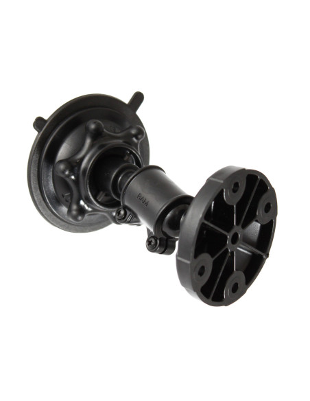 RAM® Snap-LinkT Short Double Socket Suction Cup Mount with Round Plate