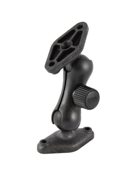 RAM® Low-Profile Composite Double Ball Mount with Two Diamond Plates RAM® Low-Profile Composite Double Ball Mount with Two Diamond Plates