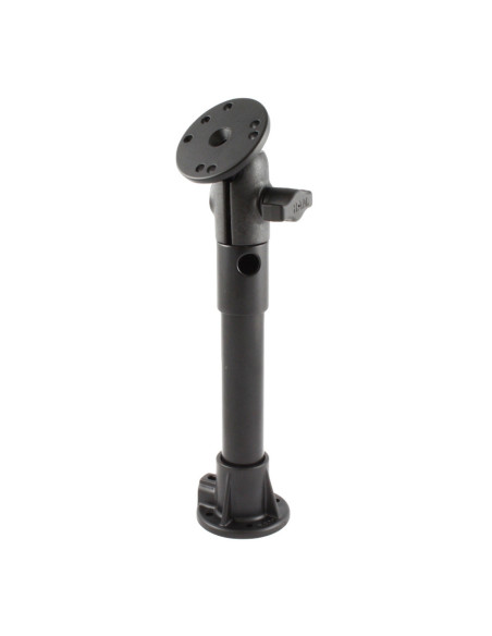 RAM® PVC Pipe Mount with Single Ball & Socket and Round Plate