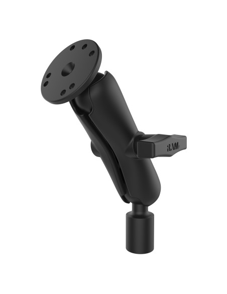 RAM® Universal Double Ball Mount with Round Plate and 1/2" NPT Thread
