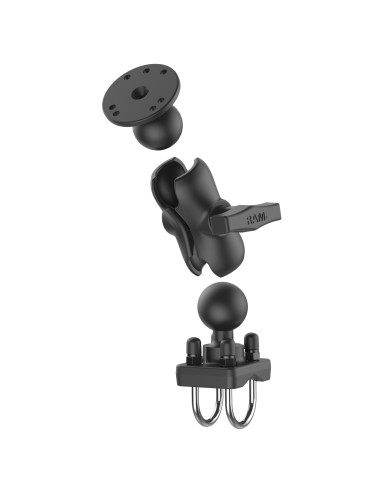 RAM® Double U-Bolt Rail Mount for Smaller Rails - C Size Short