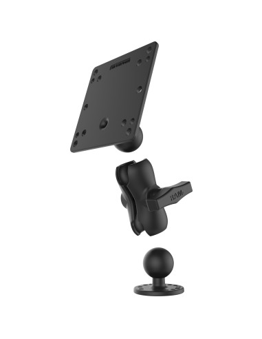 RAM® Double Ball Mount with 100x100mm VESA Plate - C Size Short