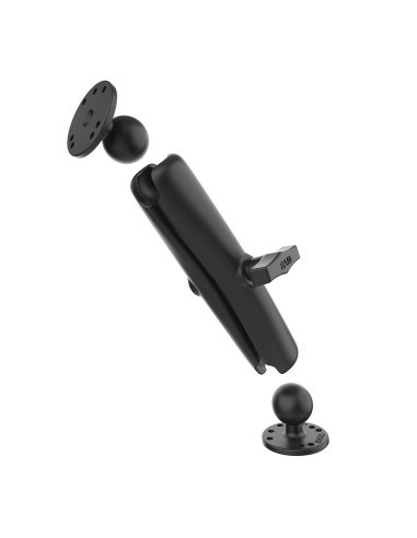 RAM® Double Ball Mount with Two Round Plates - C Size Long