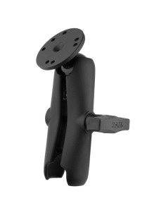 RAM® Double Socket Arm with Round Ball Plate - C Size Medium