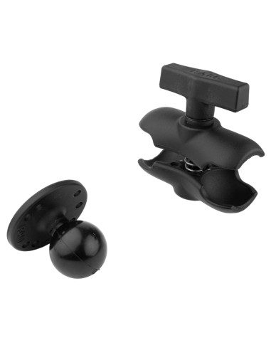 RAM® Double Socket Arm with Round Ball Plate - C Size Short