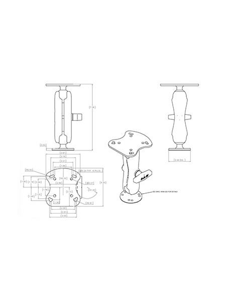 RAM® Fishfinder Mount for Humminbird Devices - C Size Medium