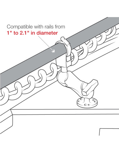 RAM® Trolling Motor Stabilizer with Strap Hose Clamp - Medium