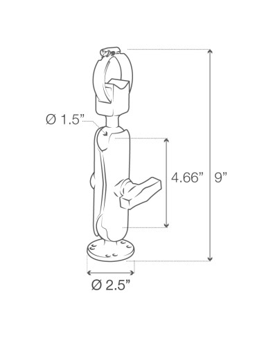 RAM® Trolling Motor Stabilizer with Strap Hose Clamp - Medium