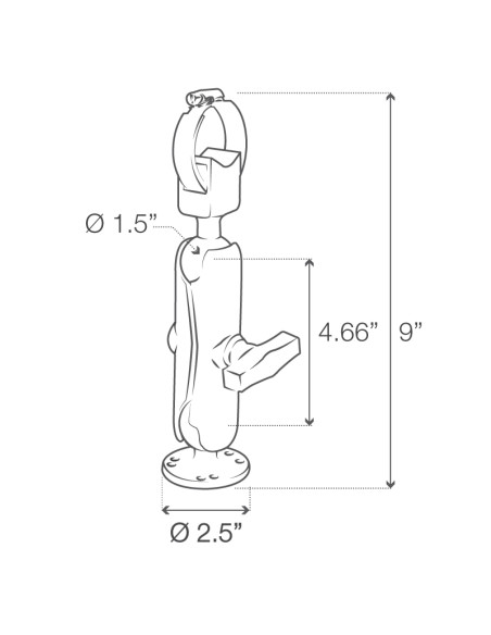 RAM® Trolling Motor Stabilizer with Strap Hose Clamp - Medium
