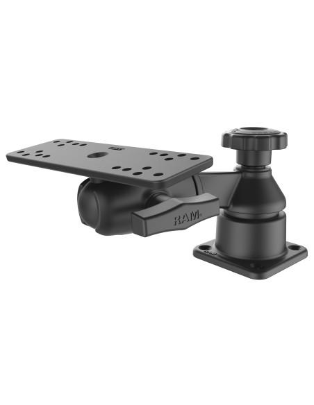 RAM® Horizontal 6" Swing Arm Mount with Ball & Socket Rectangular Plate