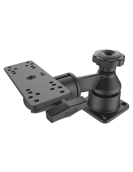 RAM® Horizontal 6" Swing Arm Mount with Ball & Socket Rectangular Plate