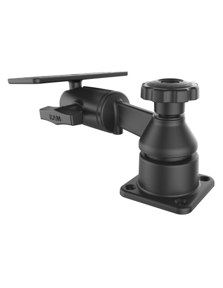 RAM® Horizontal 6" Swing Arm Mount with Ball & Socket Rectangular Plate
