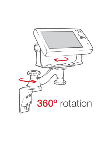 RAM® Vertical 6" Swing Arm Mount for Fishfinders & Plotters