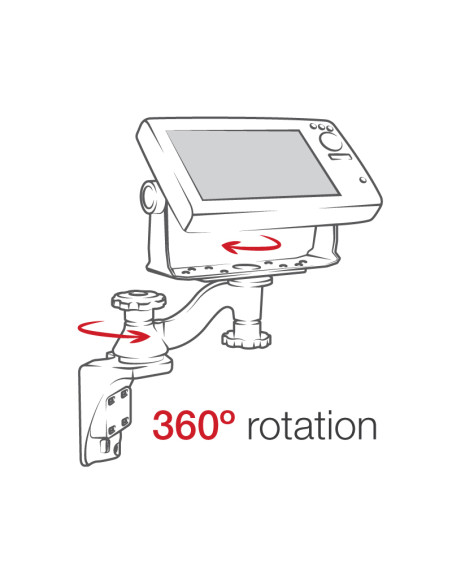 RAM® Vertical 6" Swing Arm Mount for Fishfinders & Plotters