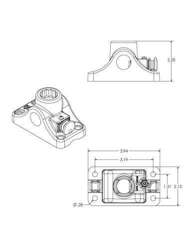 RAM ROD® Bulkhead/Flat Surface Base