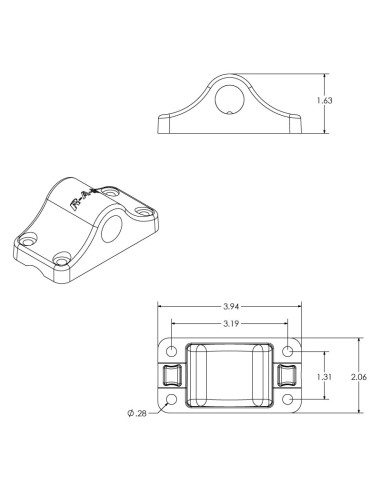 RAM ROD® Bulkhead Spline Post Base