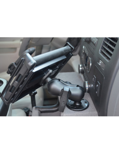 RAM® Double Ball Mount with Diamond Plate Adapter - Short