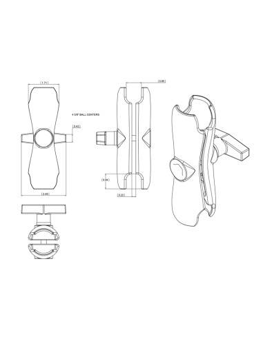 RAM® Double Socket Arm - C Size Medium