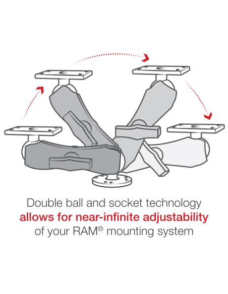RAM® Drill-Down Double Ball Mount for Humminbird Helix 5 - Medium