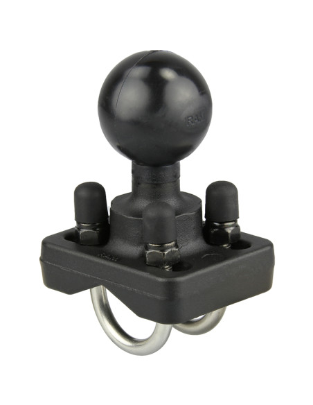 RAM® Double U-Bolt Ball Base for .75" - 1" Rails