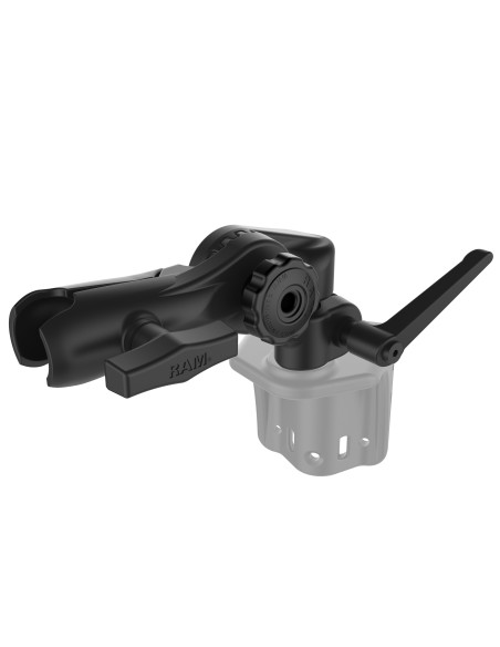 RAM® Ratchet & Swing Arm with 1/2" NPT Hole and Single Socket Arm