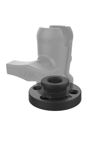 RAM® Round Base Adapter with Aluminum Octagon Button