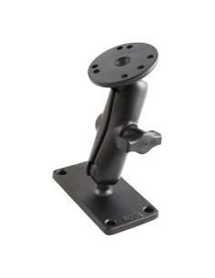 RAM® Double Ball Mount with Round Plate and 2" x 4" Plate - Medium