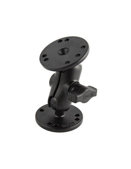 RAM® Universal Double Ball Mount with Two Round Plates - B Size Short