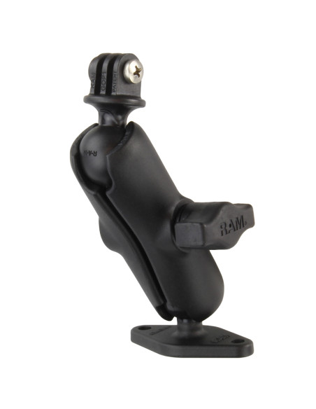 RAM® Double Ball Diamond Plate Mount with Action Camera Adapter