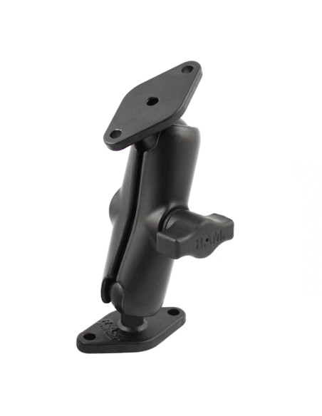 RAM® Double Ball Diamond Plate Mount - B Size Medium