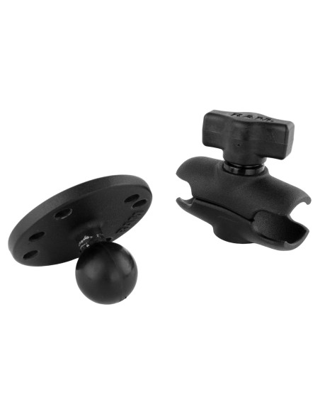 RAM® Double Socket Arm with Round Plate - B Size Short