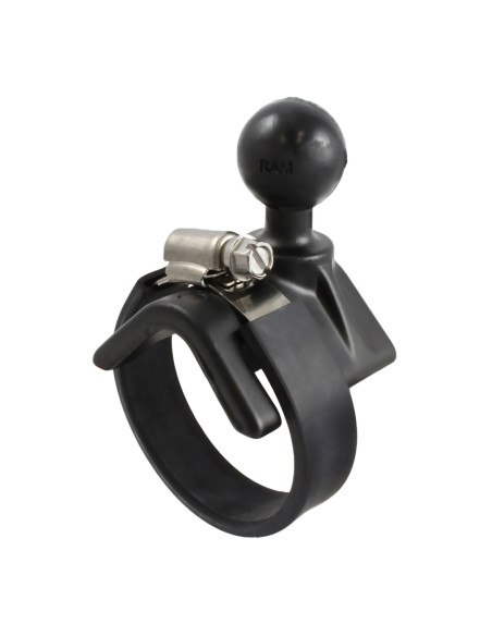 RAM® Strap Hose Clamp Ball Base 1.5" - 2.1"