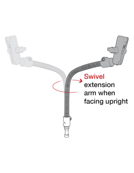 RAM® Quick Release 18" Arm Extension for Wheelchairs RAM® Quick Release 18" Arm Extension for Wheelchairs
