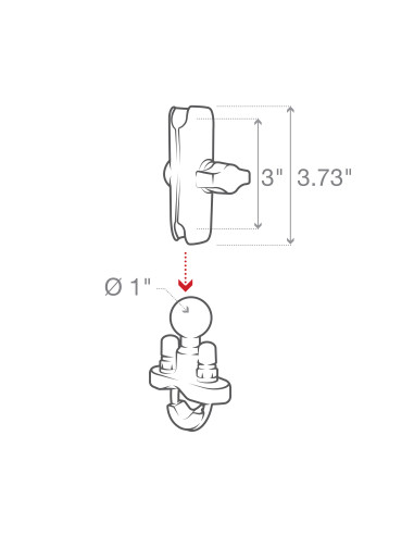 RAM® Level Cup 16oz Drink Holder with U-Bolt Base - .5" - 1.25" Rails