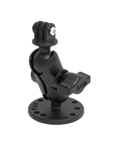 RAM® Drill-Down Double Ball Mount with Universal Action Camera Adapter