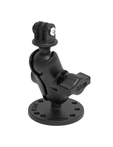 RAM® Drill-Down Double Ball Mount with Universal Action Camera Adapter