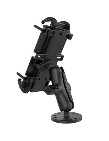 RAM® Quick-GripT XL Spring-Loaded Phone Mount with Drill-Down Base