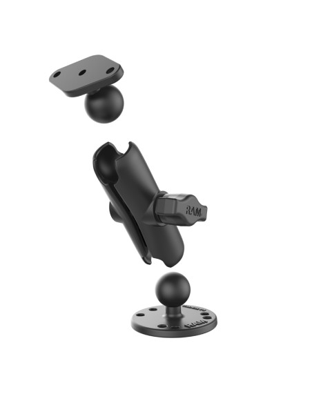 RAM® Double Ball Drill-Down Mount with Diamond Plate - Medium