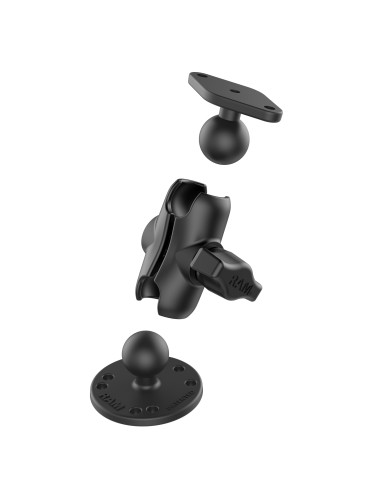 RAM® Double Ball Drill-Down Mount with Diamond Plate - Short