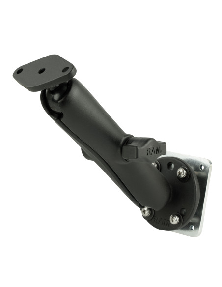 RAM® Double Ball Drill-Down Mount with Diamond Plate & Backer Plate